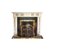Period White Statuary Adam Design Marble Chimney Piece DES 3b *