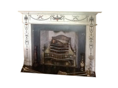 Period White Statuary Bossi Marble Chimney Piece 18th Century DES 7 *