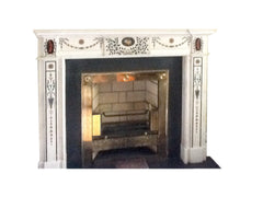 Period White Statuary Bossi Marble Chimney Piece DES 8 *