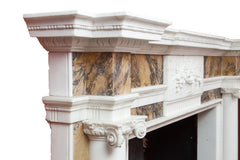 Period Georgian Sienna & White Marble Chimneypiece G223