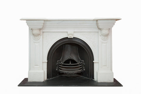 Statuary Carved Marble Victorian Arched Chimneypiece JN 10