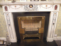 Period White Statuary Bossi Marble Chimney Piece DES 8 *