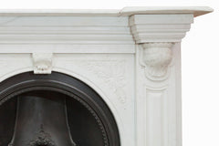 Statuary Carved Marble Victorian Arched Chimneypiece JN 10